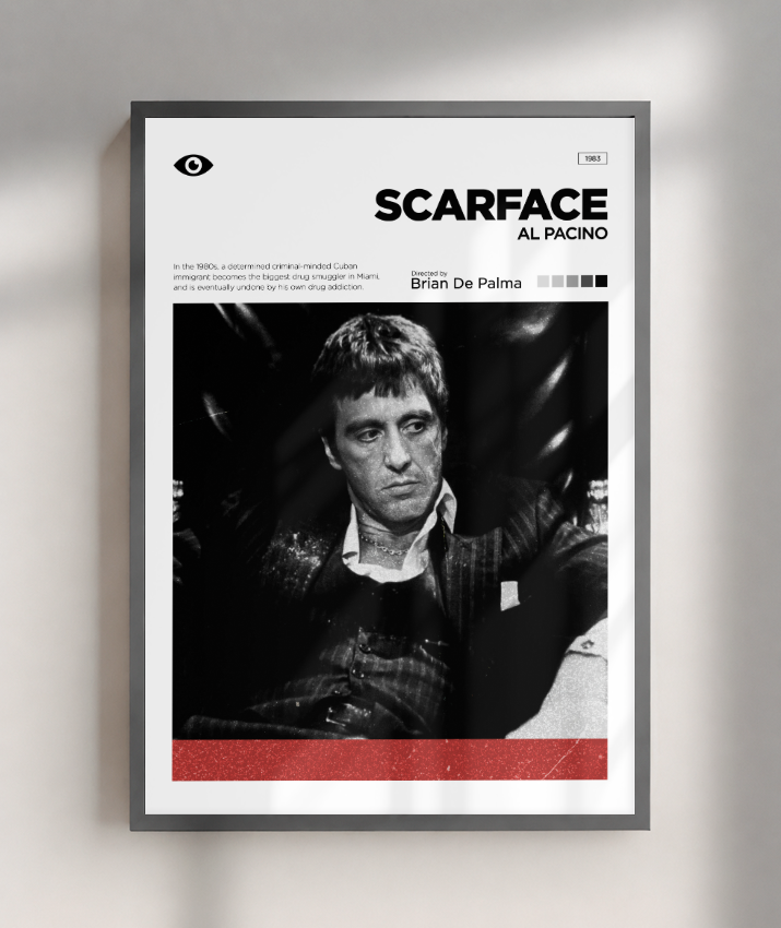 Quadro Decorativo Scarface Minimalist Editorial Art