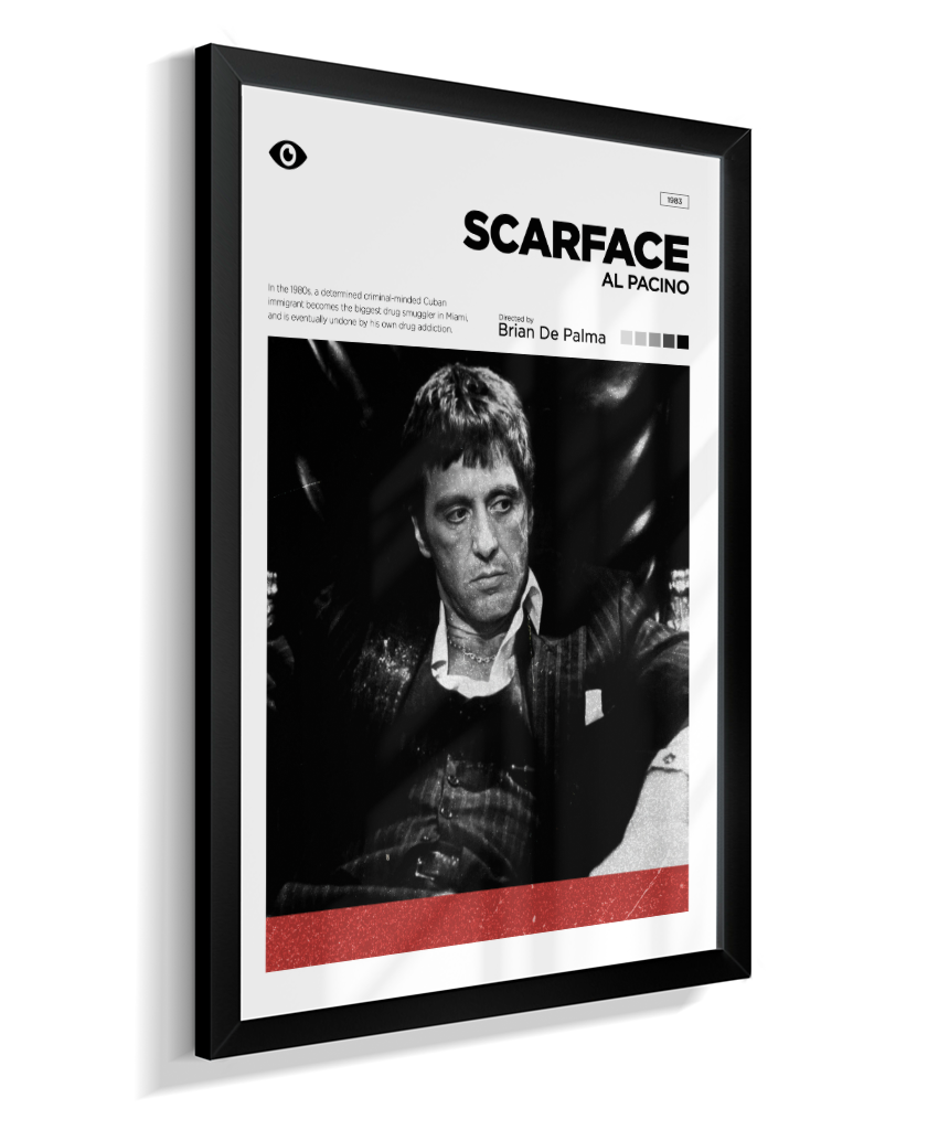 Quadro Decorativo Scarface Minimalist Editorial Art