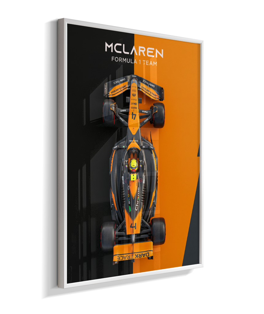 Quadro Decorativo Fórmula 1 McLaren F1 Dual Tone Flat-Lay