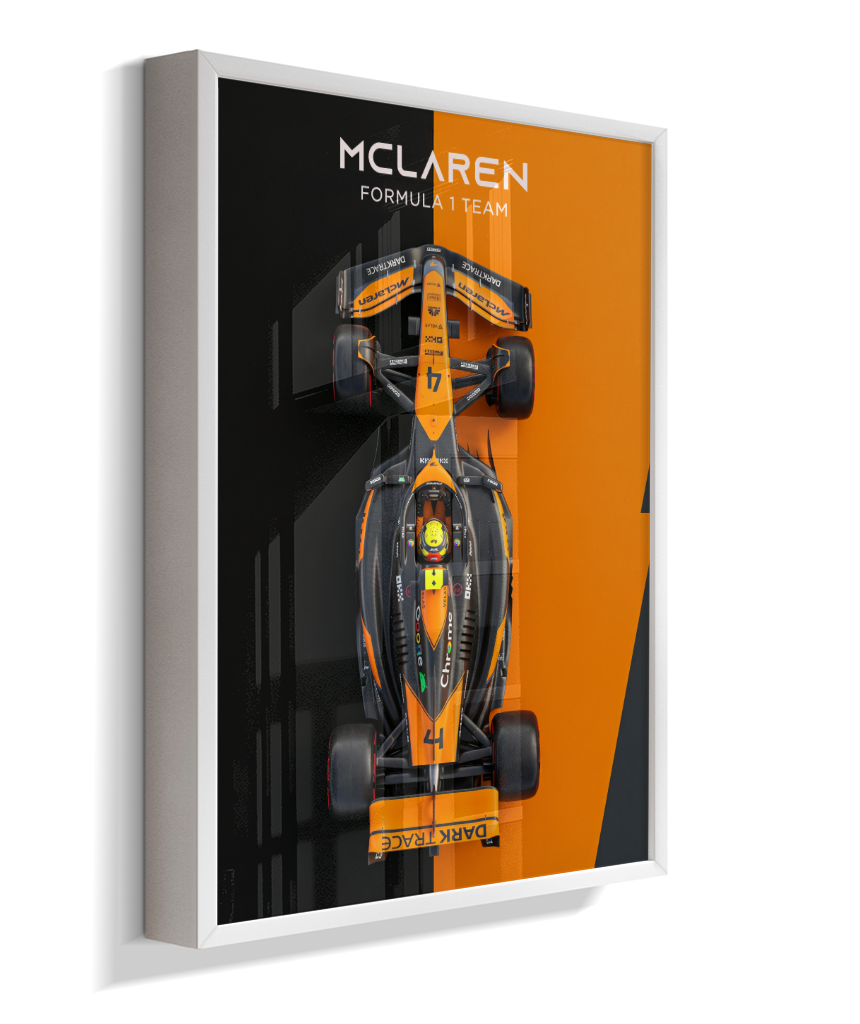 Quadro Decorativo Fórmula 1 McLaren F1 Dual Tone Flat-Lay