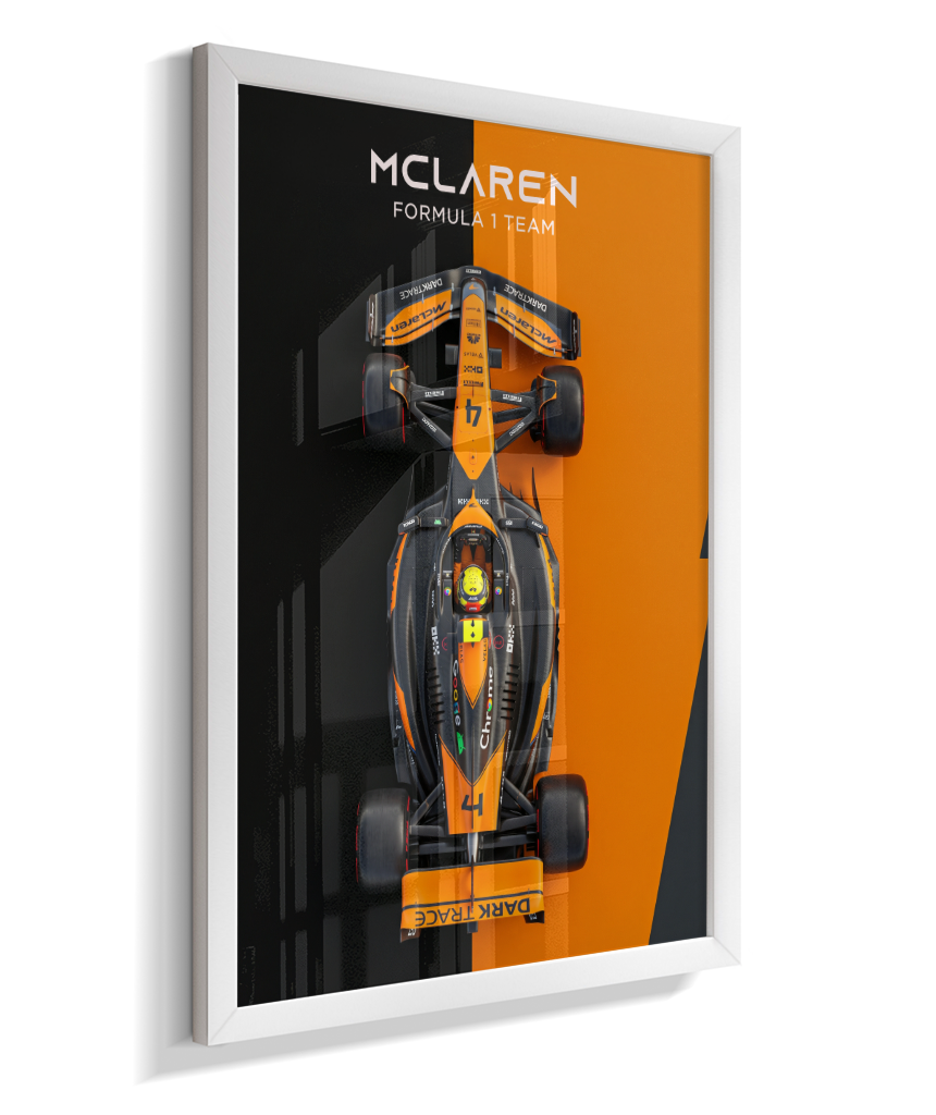 Quadro Decorativo Fórmula 1 McLaren F1 Dual Tone Flat-Lay