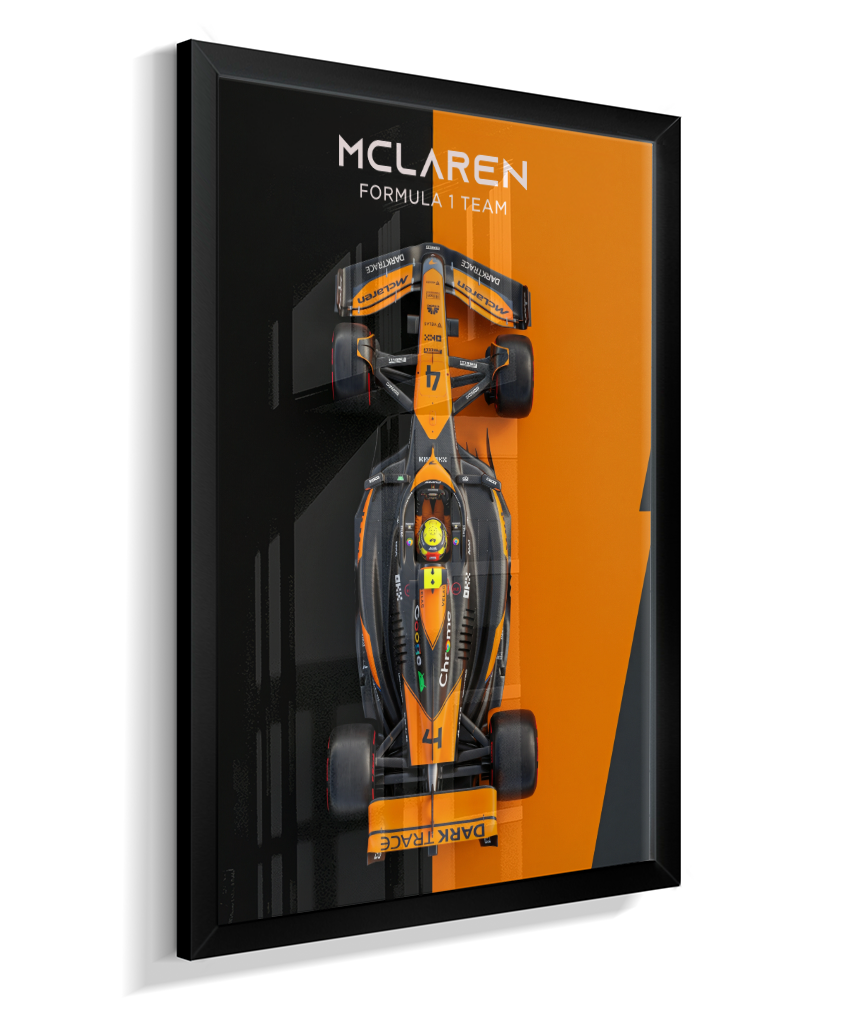 Quadro Decorativo Fórmula 1 McLaren F1 Dual Tone Flat-Lay