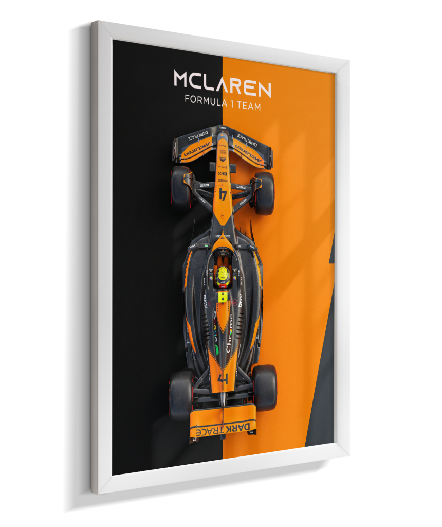 Quadro Decorativo Fórmula 1 McLaren F1 Dual Tone Flat-Lay