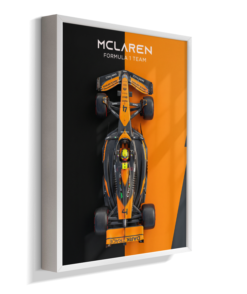 Quadro Decorativo Fórmula 1 McLaren F1 Dual Tone Flat-Lay