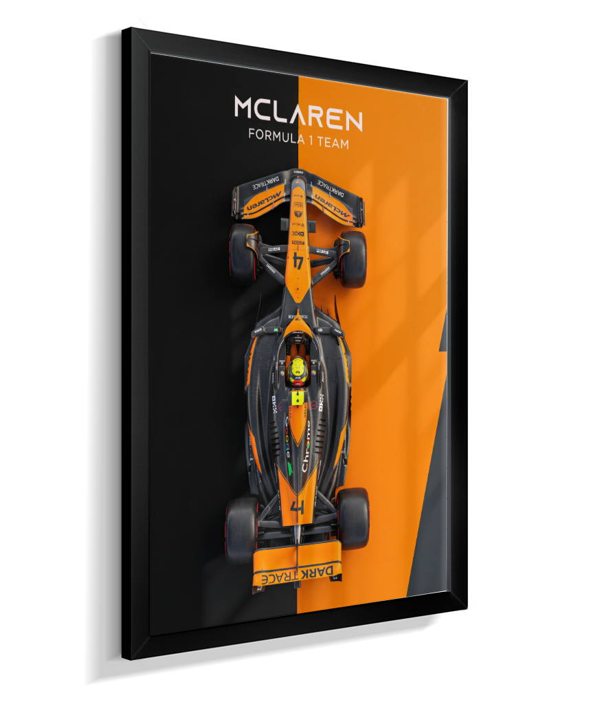 Quadro Decorativo Fórmula 1 McLaren F1 Dual Tone Flat-Lay