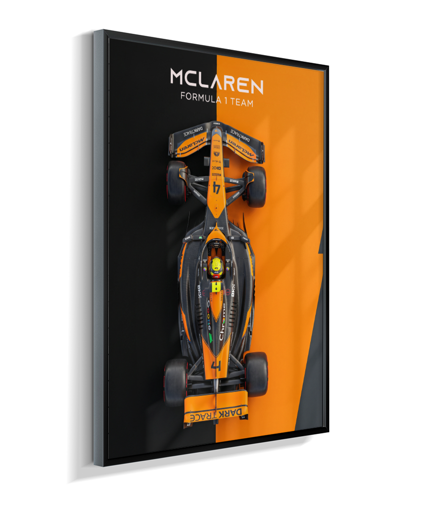 Quadro Decorativo Fórmula 1 McLaren F1 Dual Tone Flat-Lay