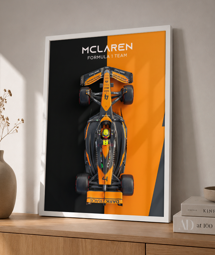 Quadro Decorativo Fórmula 1 McLaren F1 Dual Tone Flat-Lay