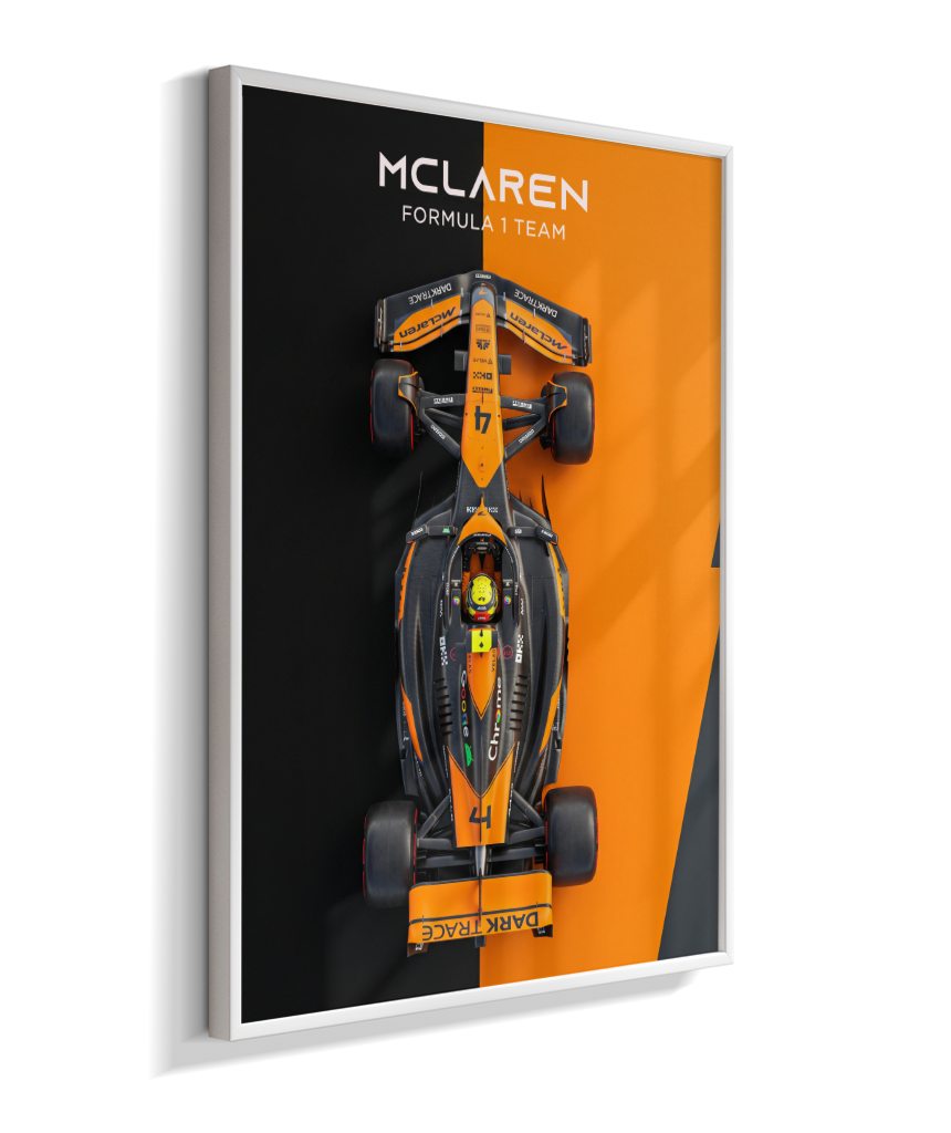 Quadro Decorativo Fórmula 1 McLaren F1 Dual Tone Flat-Lay