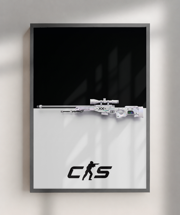 Quadro Decorativo CS2 AWP Printstream Minimalista
