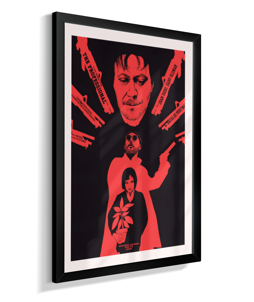 Quadro Decorativo O Professional - Arte Graphic Noir Vermelho e Preto