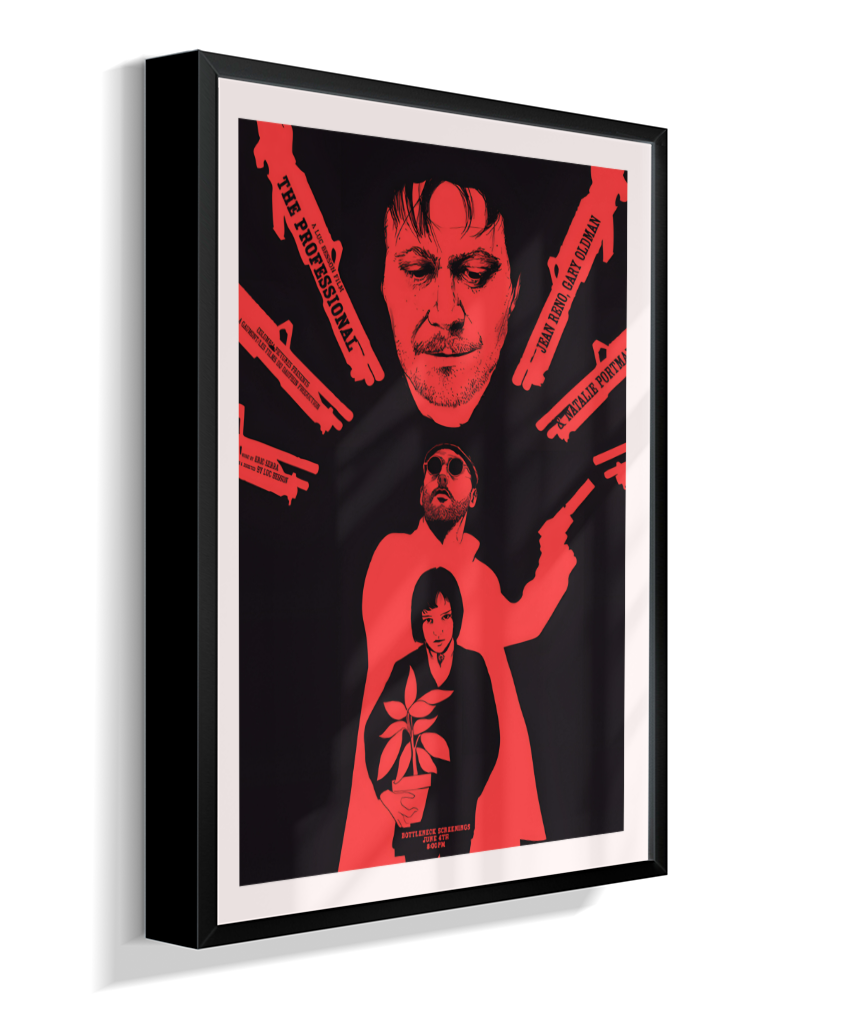 Quadro Decorativo O Professional - Arte Graphic Noir Vermelho e Preto
