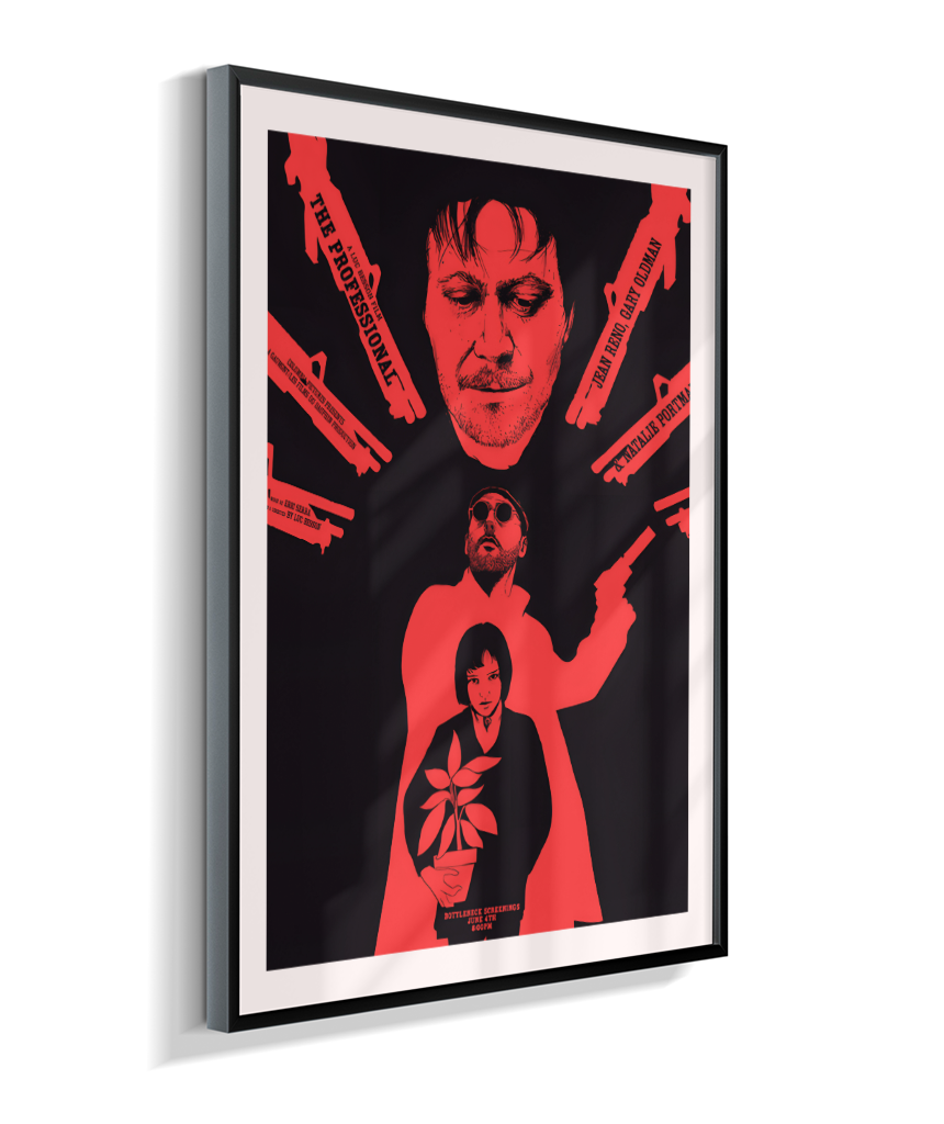 Quadro Decorativo O Professional - Arte Graphic Noir Vermelho e Preto