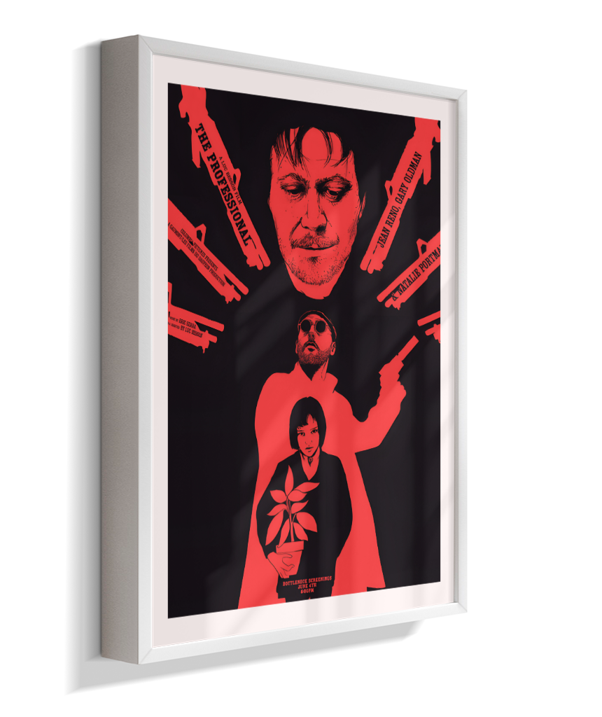 Quadro Decorativo O Professional - Arte Graphic Noir Vermelho e Preto
