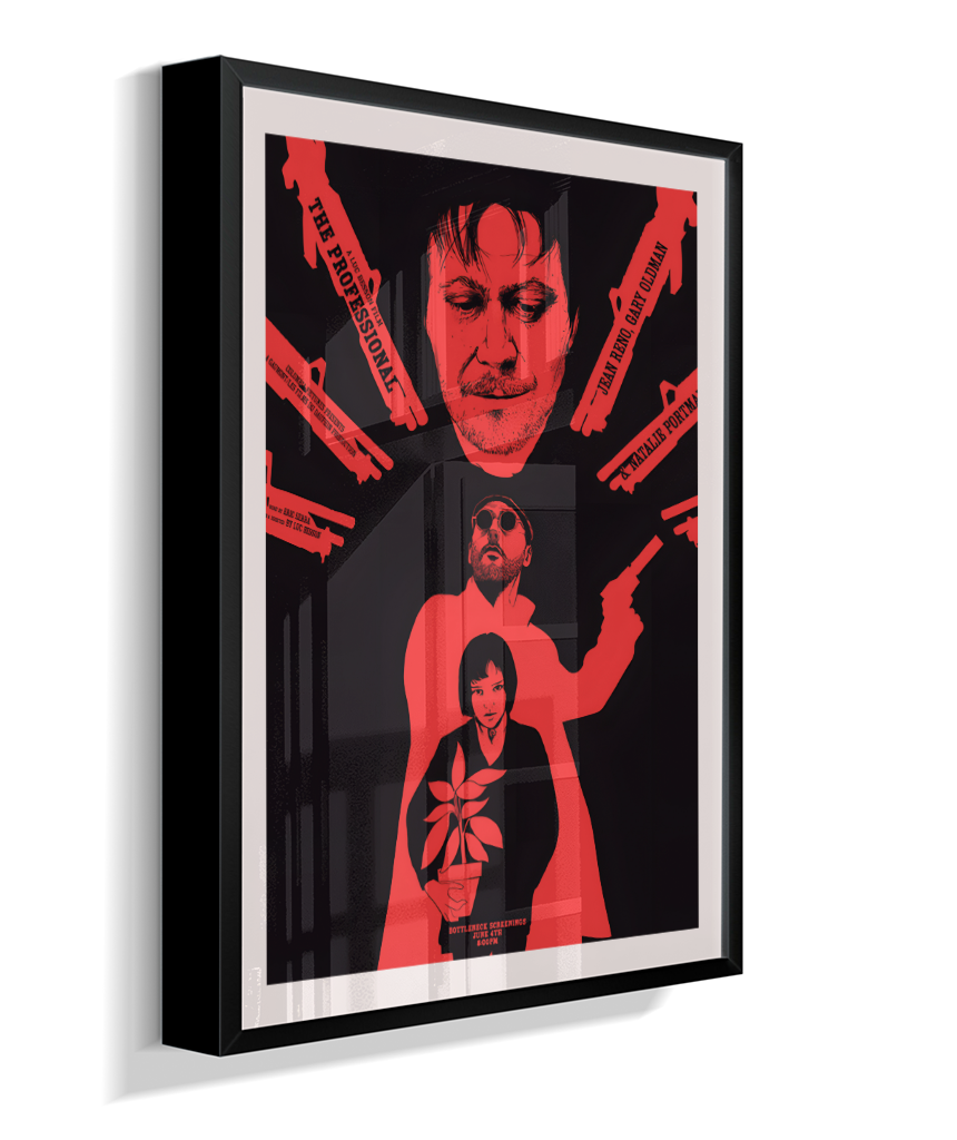 Quadro Decorativo O Professional - Arte Graphic Noir Vermelho e Preto