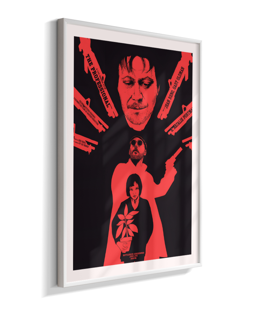 Quadro Decorativo O Professional - Arte Graphic Noir Vermelho e Preto