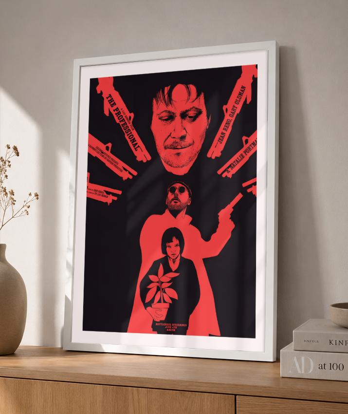 Quadro Decorativo O Professional - Arte Graphic Noir Vermelho e Preto