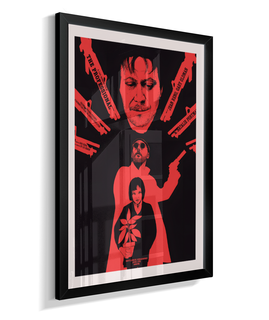 Quadro Decorativo O Professional - Arte Graphic Noir Vermelho e Preto