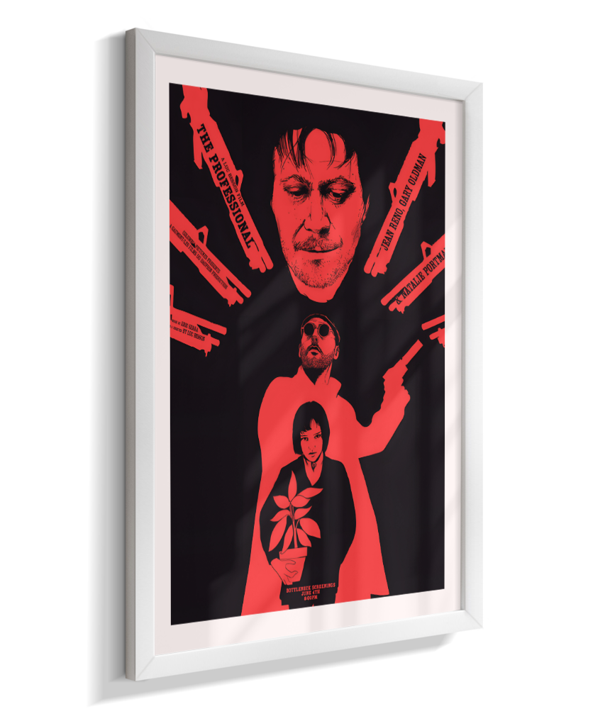 Quadro Decorativo O Professional - Arte Graphic Noir Vermelho e Preto