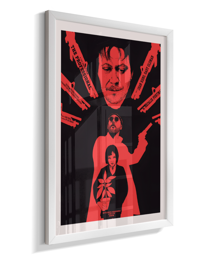 Quadro Decorativo O Professional - Arte Graphic Noir Vermelho e Preto