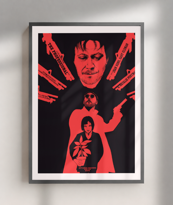 Quadro Decorativo O Professional - Arte Graphic Noir Vermelho e Preto