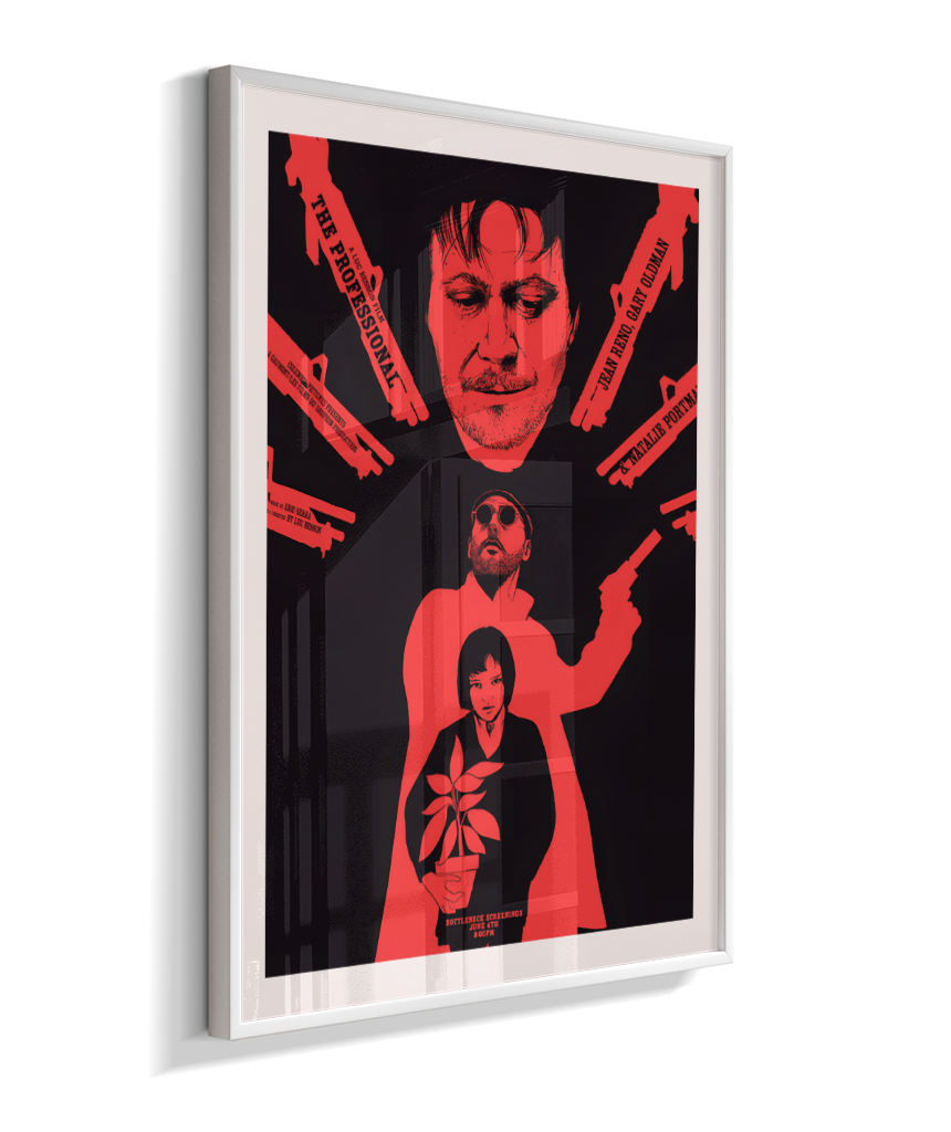 Quadro Decorativo O Professional - Arte Graphic Noir Vermelho e Preto