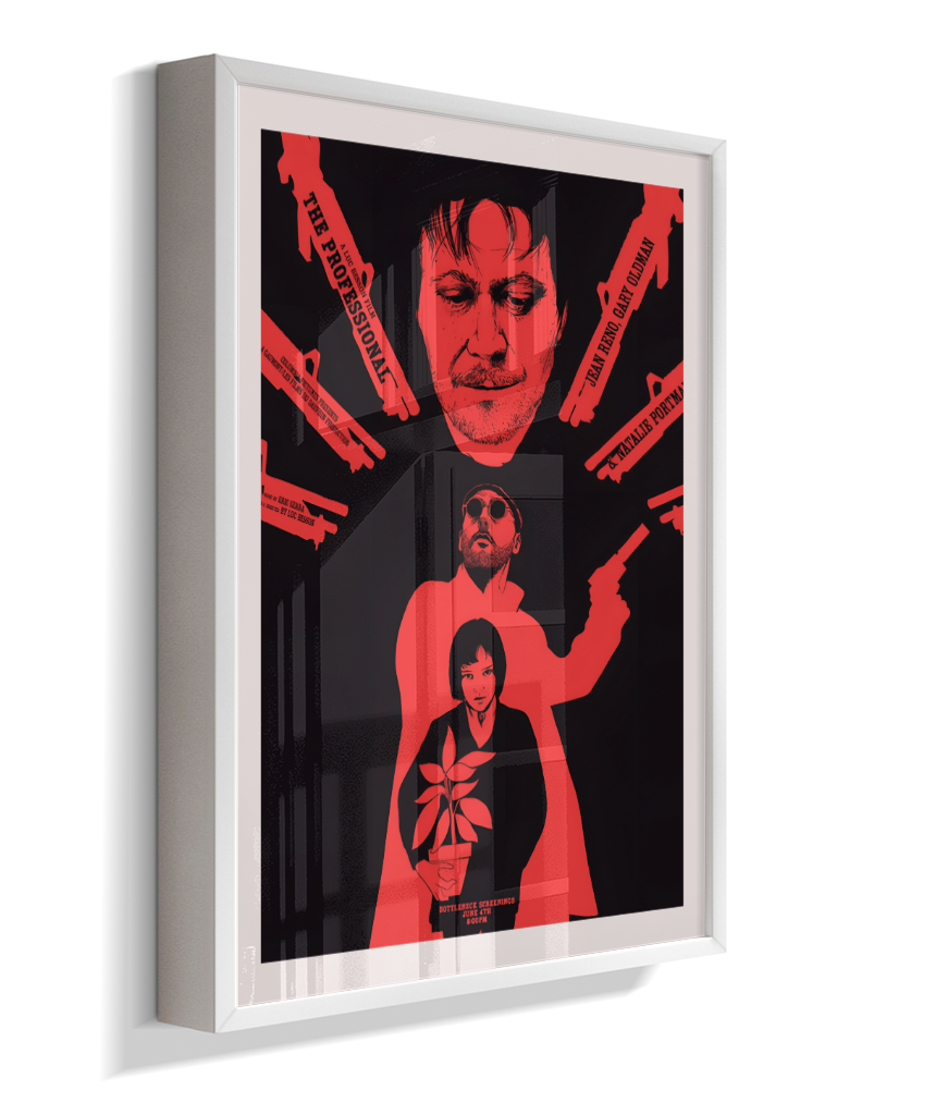 Quadro Decorativo O Professional - Arte Graphic Noir Vermelho e Preto