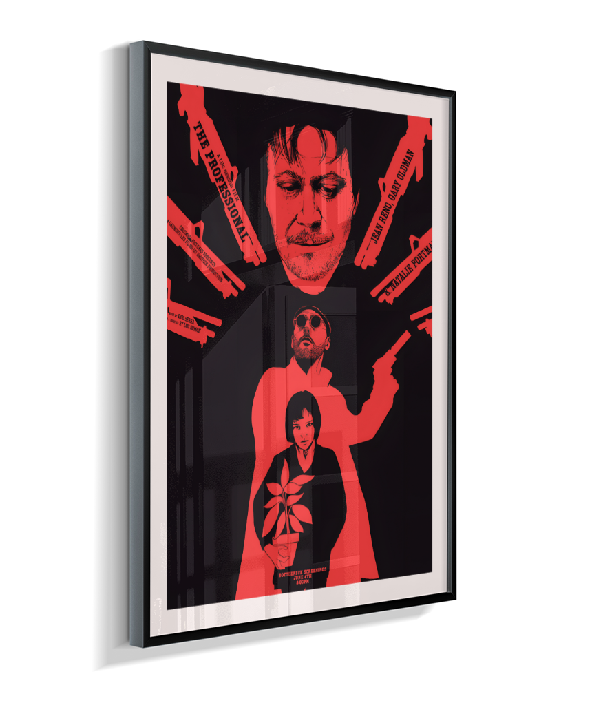 Quadro Decorativo O Professional - Arte Graphic Noir Vermelho e Preto