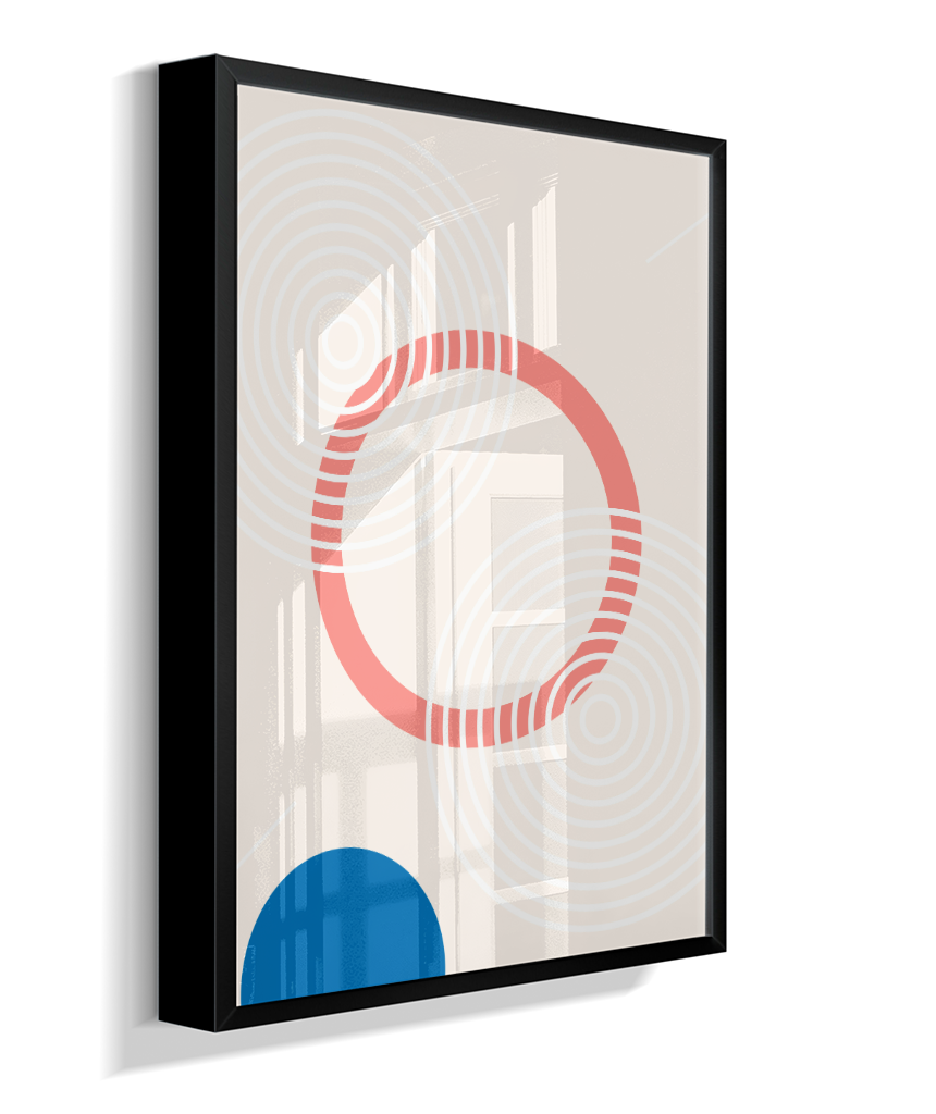 Quadro Decorativo Bauhaus Pílula e Círculo 2