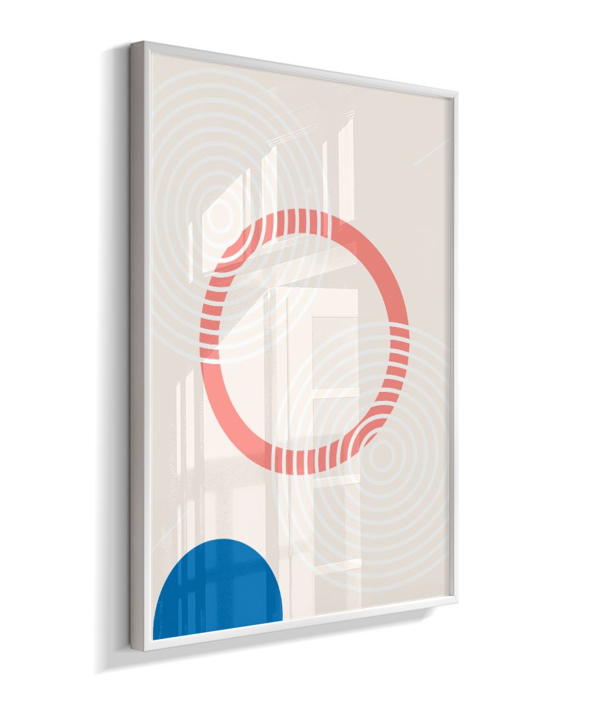 Quadro Decorativo Bauhaus Pílula e Círculo 2