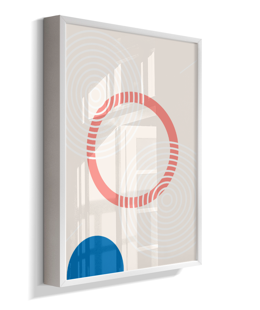 Quadro Decorativo Bauhaus Pílula e Círculo 2