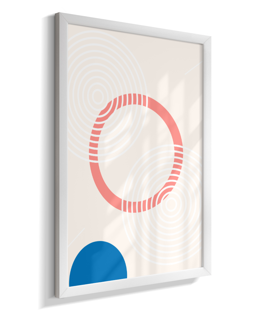 Quadro Decorativo Bauhaus Pílula e Círculo 2