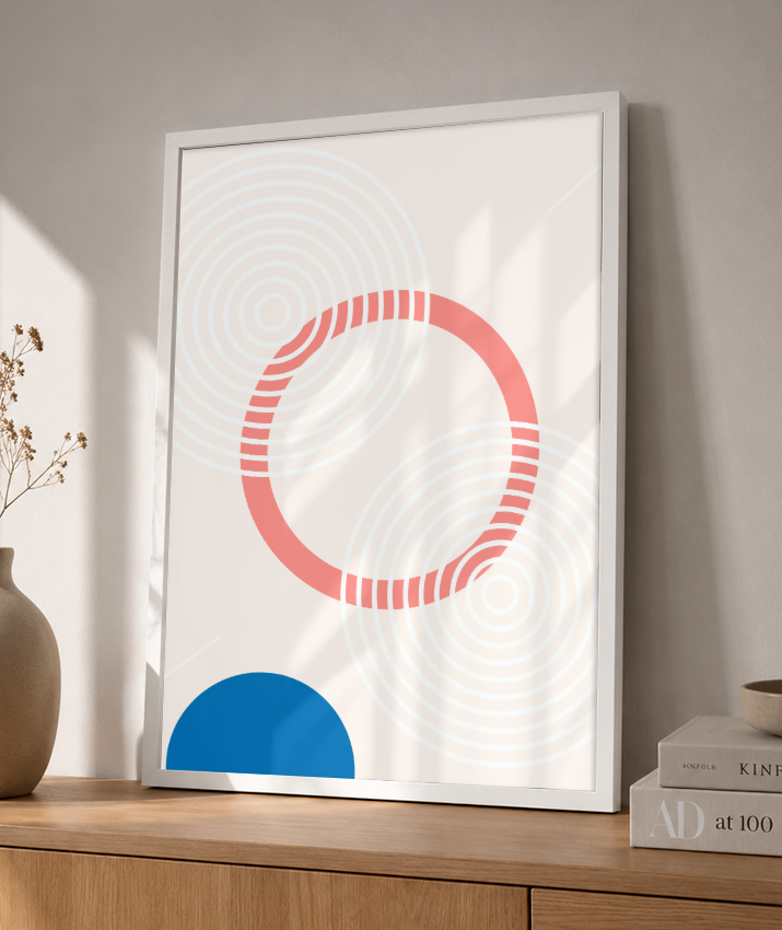 Quadro Decorativo Bauhaus Pílula e Círculo 2