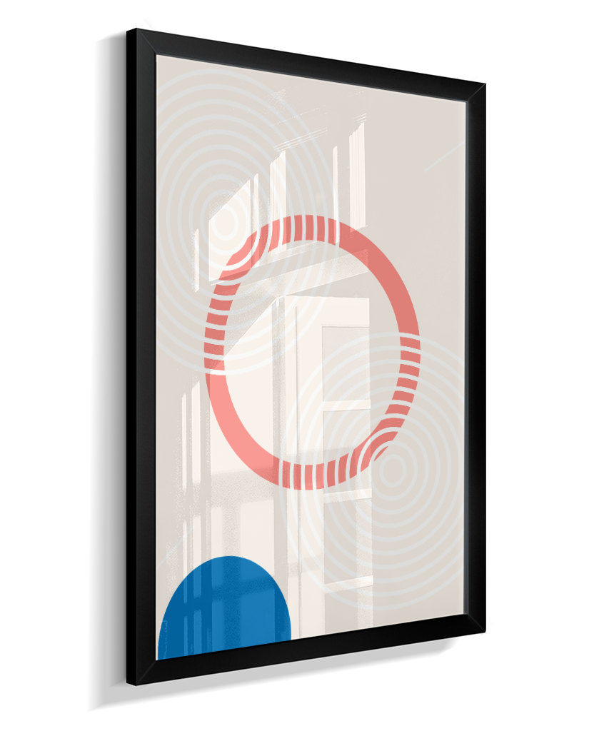 Quadro Decorativo Bauhaus Pílula e Círculo 2