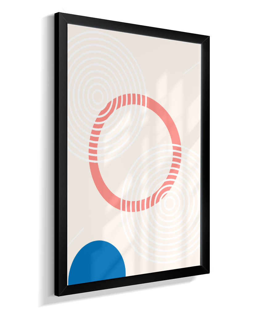 Quadro Decorativo Bauhaus Pílula e Círculo 2