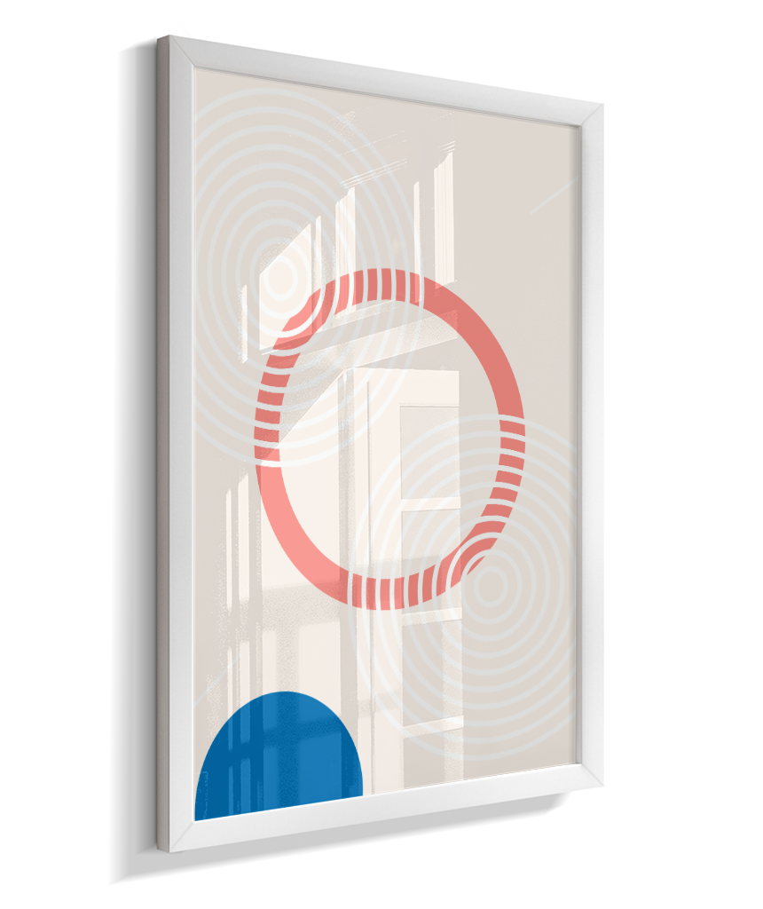 Quadro Decorativo Bauhaus Pílula e Círculo 2