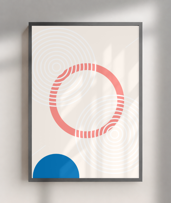 Quadro Decorativo Bauhaus Pílula e Círculo 2