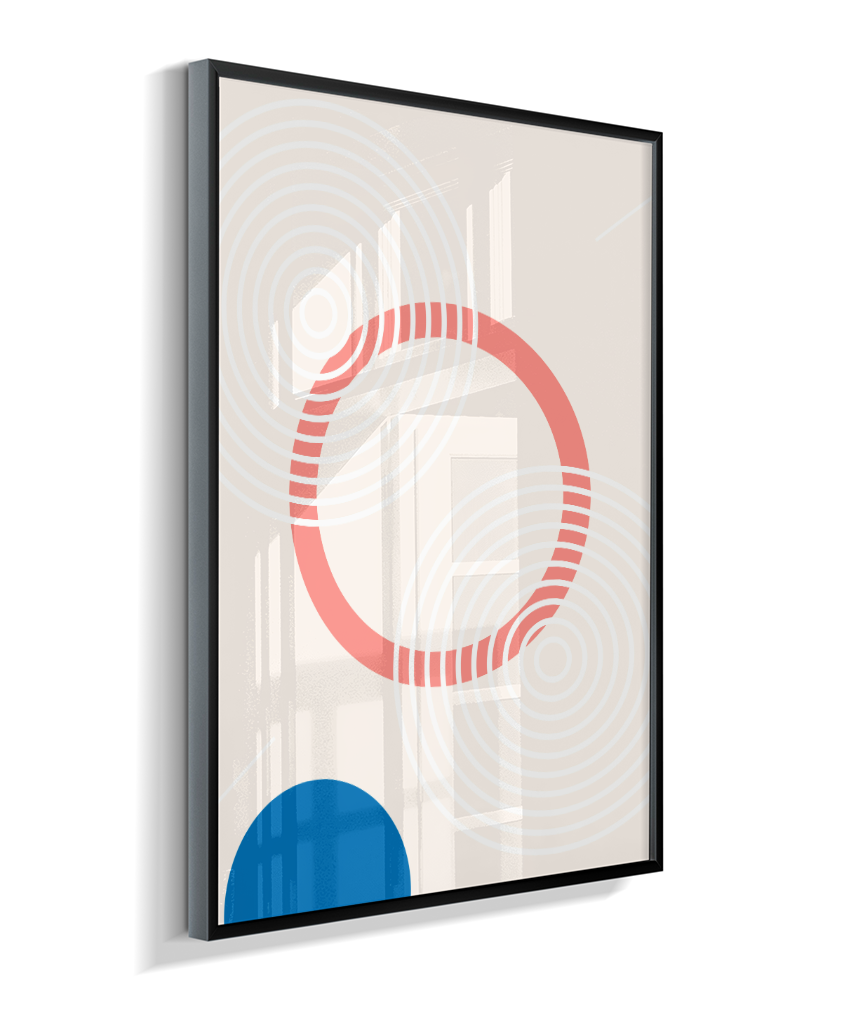 Quadro Decorativo Bauhaus Pílula e Círculo 2