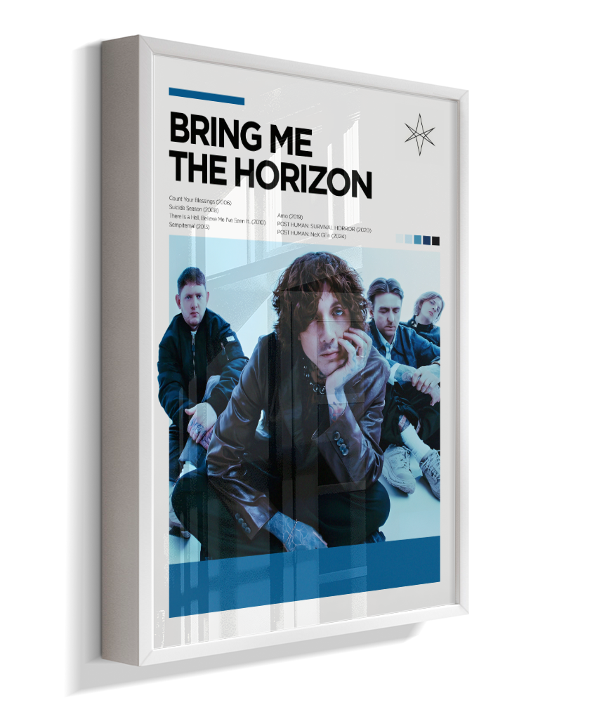 Quadro Decorativo Bring Me The Horizon Oliver Sykes - Poster Minimalista Banda