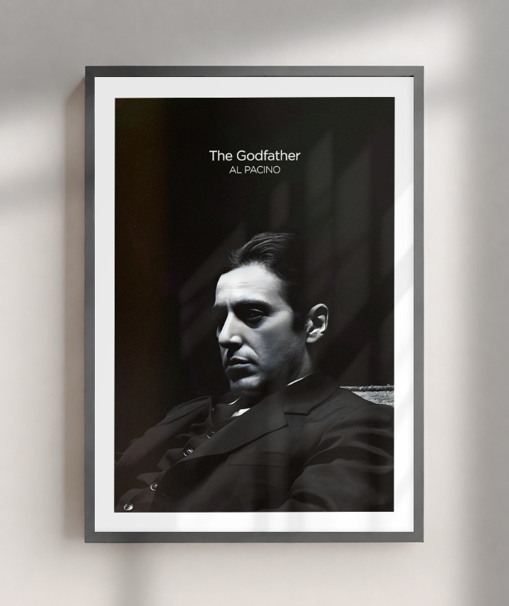 Quadro Minimalista The Godfather - Michael Corleone Portrait