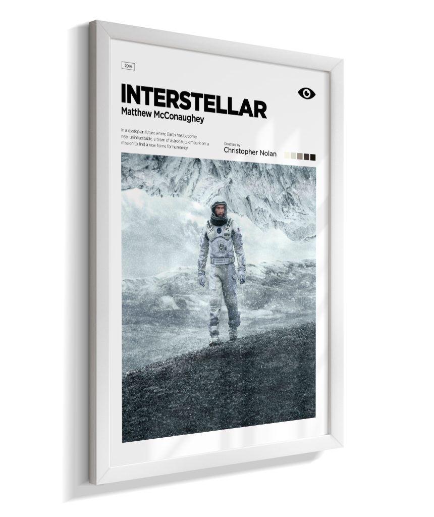 Quadro Decorativo Interstellar Matthew McConaughey Editorial Art