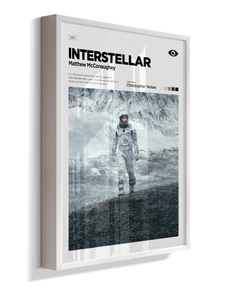 Quadro Decorativo Interstellar Matthew McConaughey Editorial Art