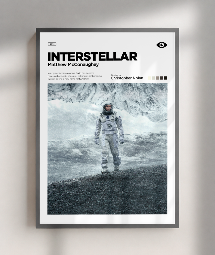 Quadro Decorativo Interstellar Matthew McConaughey Editorial Art