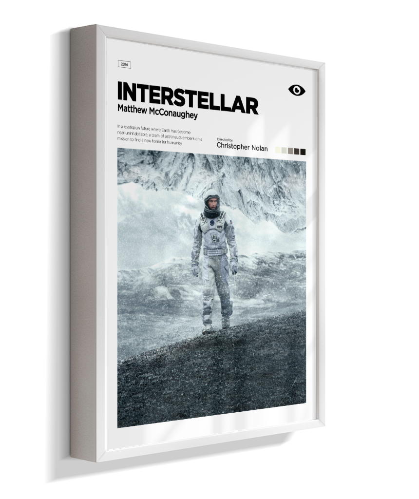 Quadro Decorativo Interstellar Matthew McConaughey Editorial Art