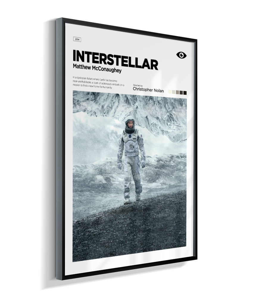 Quadro Decorativo Interstellar Matthew McConaughey Editorial Art