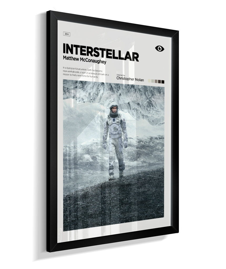 Quadro Decorativo Interstellar Matthew McConaughey Editorial Art