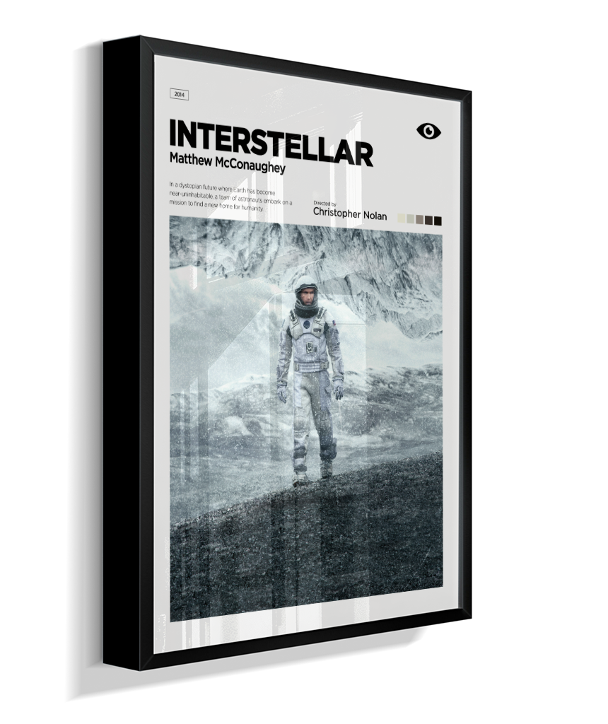 Quadro Decorativo Interstellar Matthew McConaughey Editorial Art