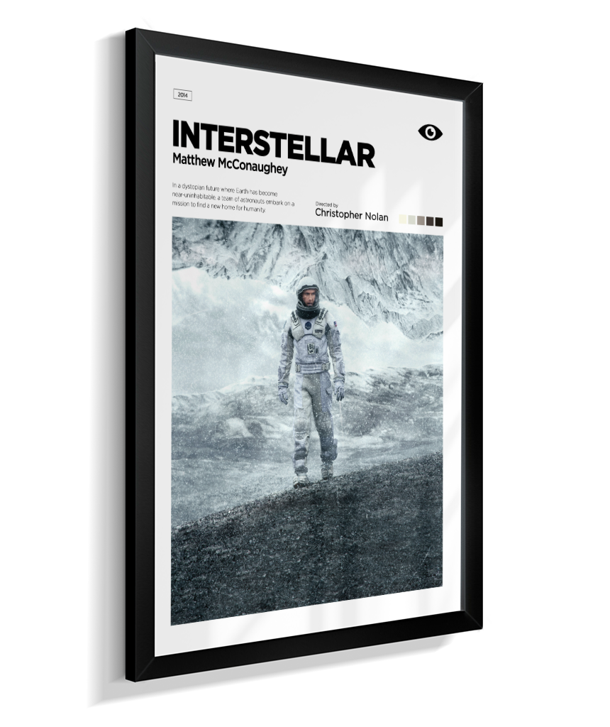 Quadro Decorativo Interstellar Matthew McConaughey Editorial Art