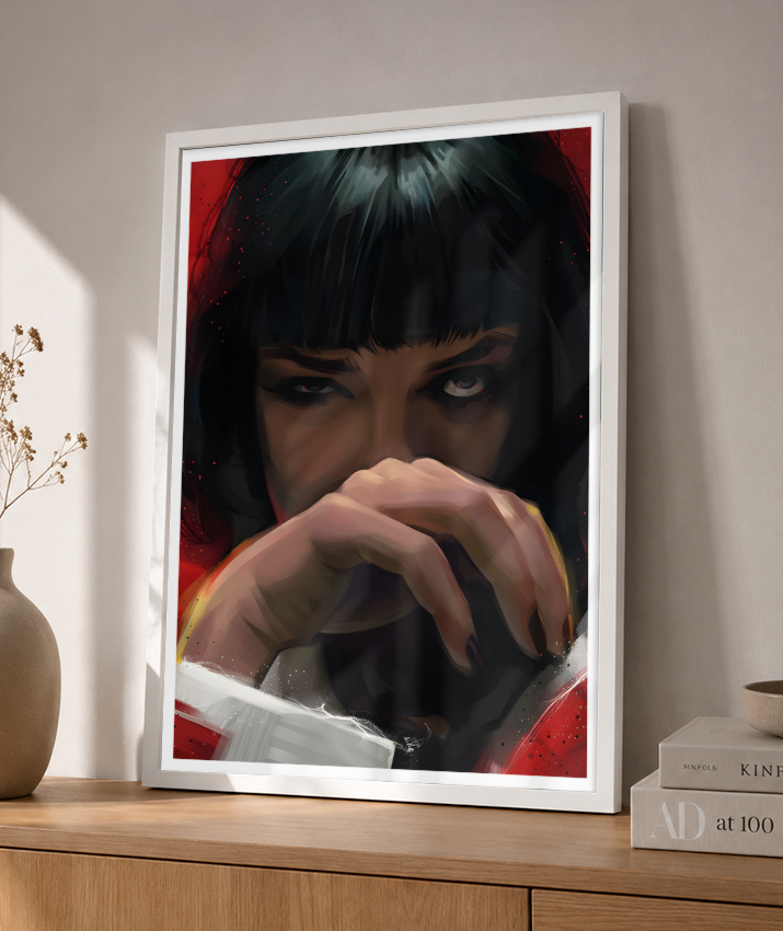 Quadro Decorativo Pulp Fiction Mia Wallace Olhar