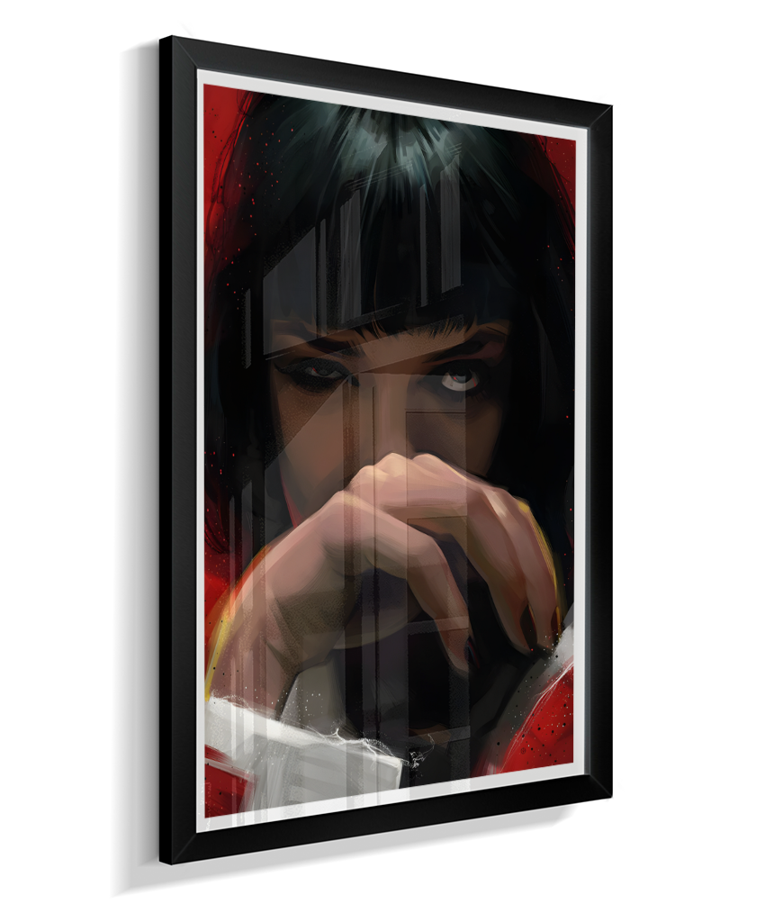 Quadro Decorativo Pulp Fiction Mia Wallace Olhar