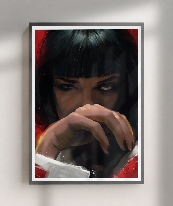 Quadro Decorativo Pulp Fiction Mia Wallace Olhar